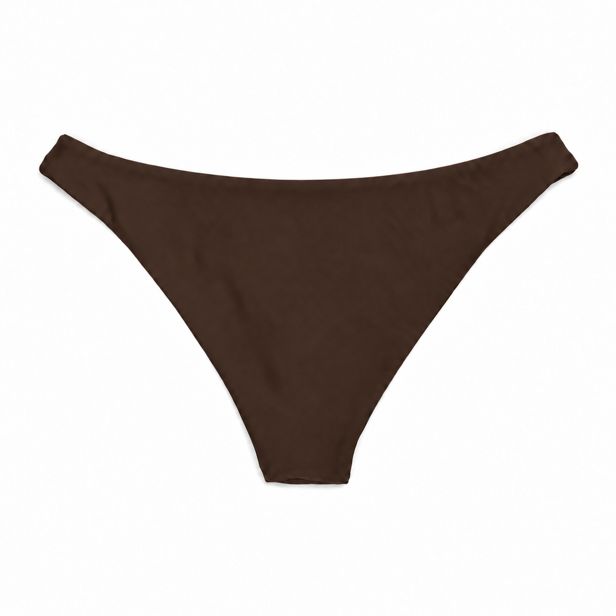 Midori Espresso Parker bikini bottom, back view showing smooth moderate coverage