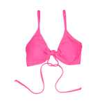 Nelly Bright Pink Jesse Top | Front Knot Adjustable Bikini Top Midori Bikinis