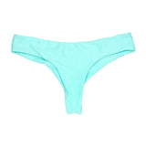 Aruba Teal Blue Brayden Bottom: Sustainable Cheeky Coverage - Midori Swimwear Midori Bikinis