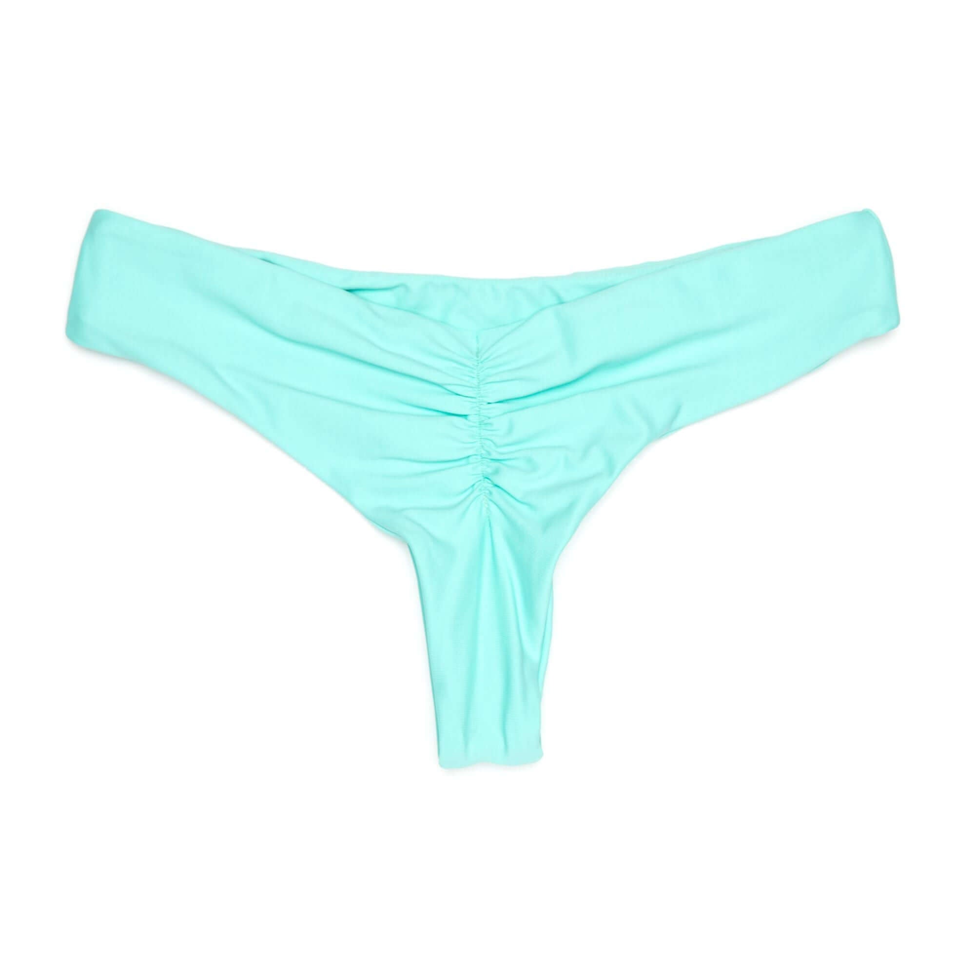 Aruba Teal Blue Brayden Bottom: Sustainable Cheeky Coverage - Midori Swimwear Midori Bikinis