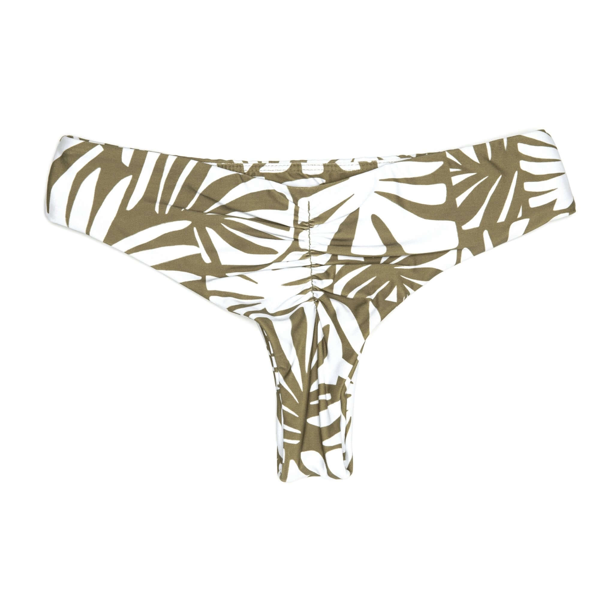 Green Palm Print Brayden Bikini | Cheeky Brazilian Surf Swim Bottom Midori Bikinis