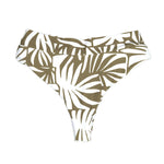 Olive Green Palm Print Swim | Mid-Waisted Noah Bikini Bottoms Midori Bikinis