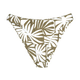 Green Palm Print Bikini Bottom | Almost Full Coverage Swim Midori Bikinis
