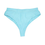 Light Dusty Blue Noah Swim Bottom | Mid-Waisted Bikini Bottoms Midori Bikinis