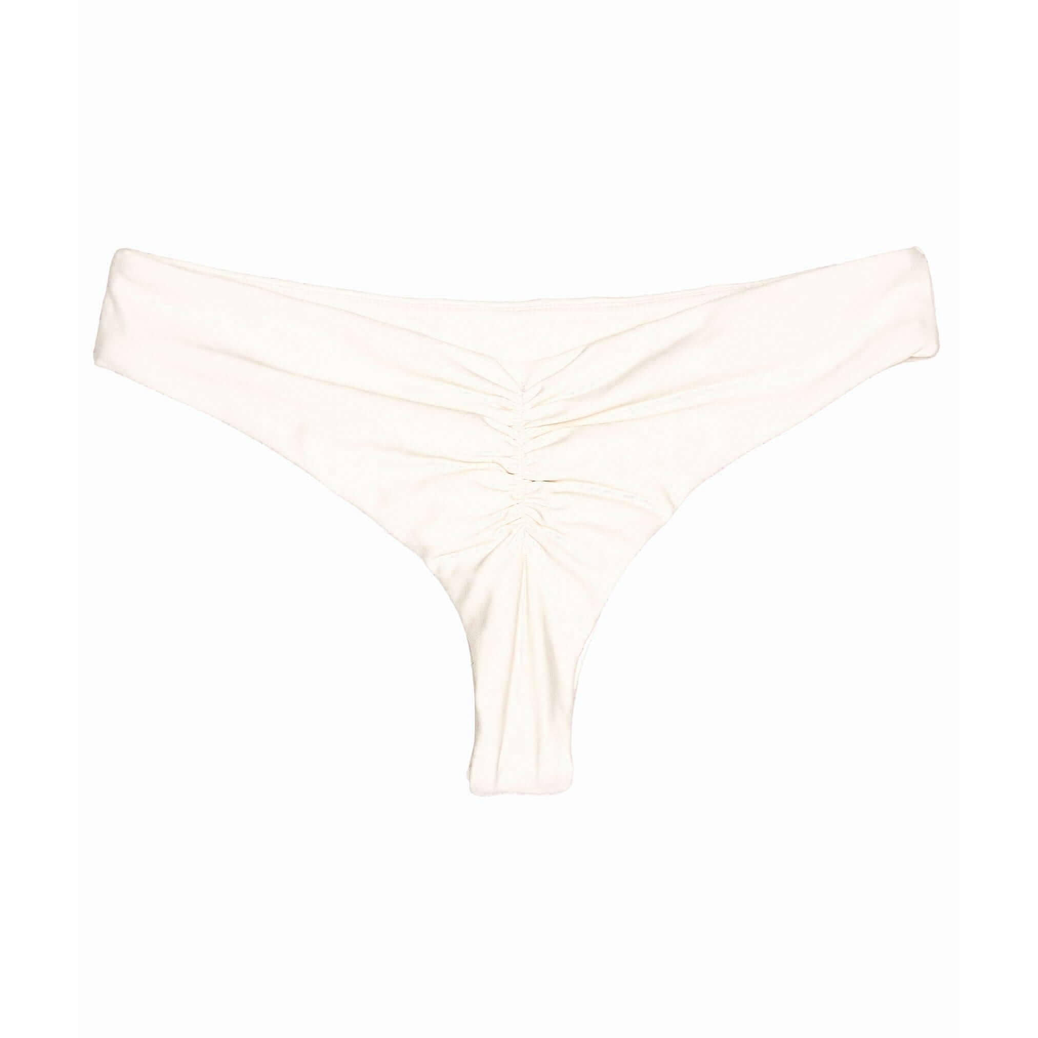 Ecru Off-White Cream Brayden Bottom | Cheeky Brazilian Bikini Bottom Midori Bikinis