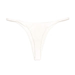 Ecru Off-White Cream Cruz Bottom | Minimal Thong Bikini Bottoms Midori Bikinis