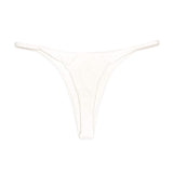 Ecru Off-White Cream Cruz Bottom | Minimal Thong Bikini Bottoms Midori Bikinis