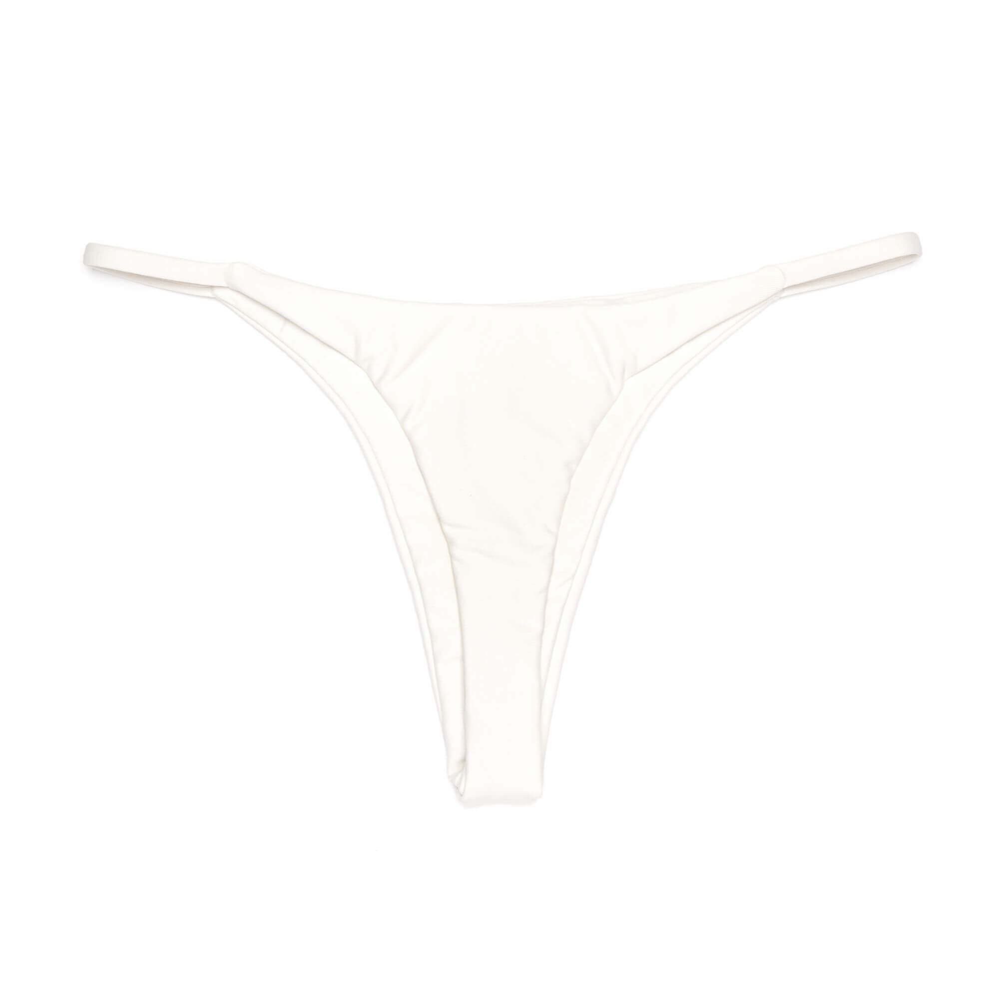 Ecru Off-White Cream Cruz Bottom | Minimal Thong Bikini Bottoms Midori Bikinis