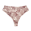 Mauve Palm Print Swim | Mid-Waisted Noah Bikini Bottoms Midori Bikinis