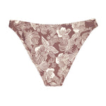 Mauve Palm Print Bikini Bottom | Almost Full Coverage Swim Midori Bikinis