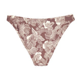 Mauve Palm Print Bikini Bottom | Almost Full Coverage Swim Midori Bikinis