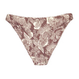 Mauve Palm Print Bikini Bottom | Almost Full Coverage Swim Midori Bikinis