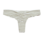 Malta Green Striped Brayden | Cheeky Brazilian Bikini Bottom Midori Bikinis