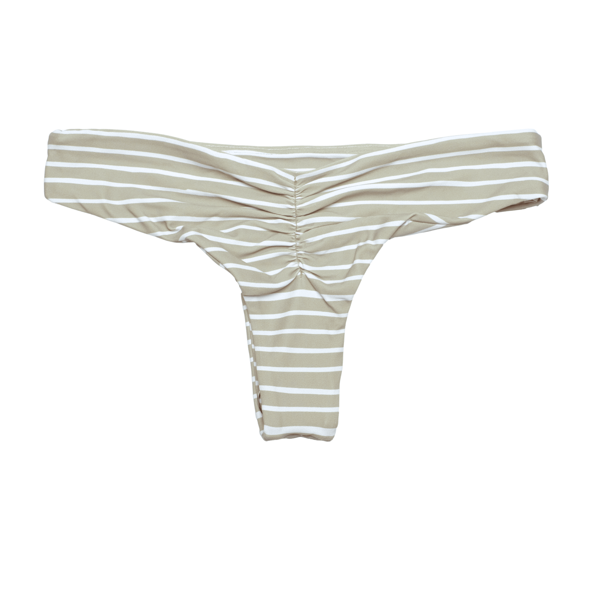 Malta Green Striped Brayden | Cheeky Brazilian Bikini Bottom Midori Bikinis