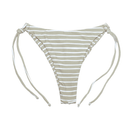 Malta Green Striped Bikini Bottom | Tie Side Skimpy Clover Swimwear Bottom Midori Bikinis