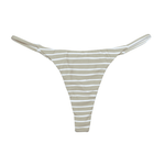 Malta Green Striped Thong Bikini Bottom | Minimal Coverage Swimwear Midori Bikinis