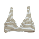 Malta Green Striped Hana Top | Tie Front Adjustable Bikini Top Midori Bikinis