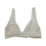 Malta Green Striped Hana Top | Tie Front Adjustable Bikini Top Midori Bikinis