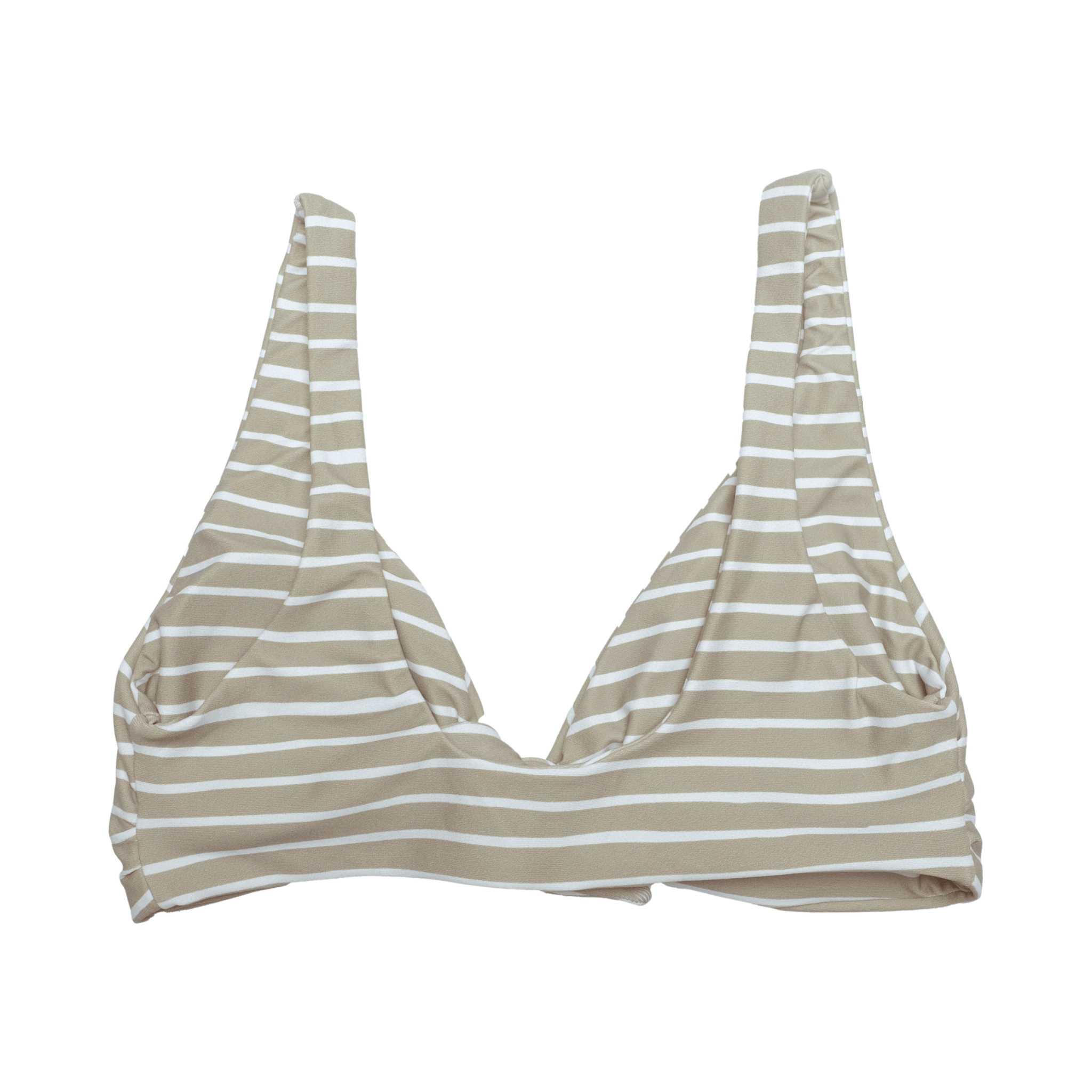 Malta Green Striped Hana Top | Tie Front Adjustable Bikini Top Midori Bikinis