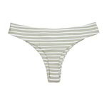Malta Green Striped Whale Tale Bikini | Women's Wide Side Swim Bottoms Midori Bikinis