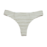 Malta Green Striped Brayden | Cheeky Brazilian Bikini Bottom Midori Bikinis