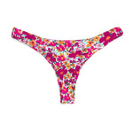 Purple Floral Print Kai Bottom | Tiny Scrunch Bikini Bottoms Midori Bikinis