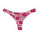 Purple Floral Print Kai Bottom | Tiny Scrunch Bikini Bottoms Midori Bikinis