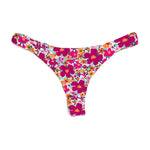 Purple Floral Print Kai Bottom | Tiny Scrunch Bikini Bottoms Midori Bikinis
