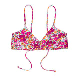 Pua Purple Scoop Floral Bikini | Adjustable Surf and Swim Top Midori Bikinis