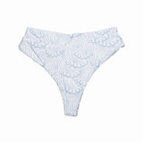 Malta Green Striped Swim | Mid-Waisted Noah Bikini Bottoms Midori Bikinis