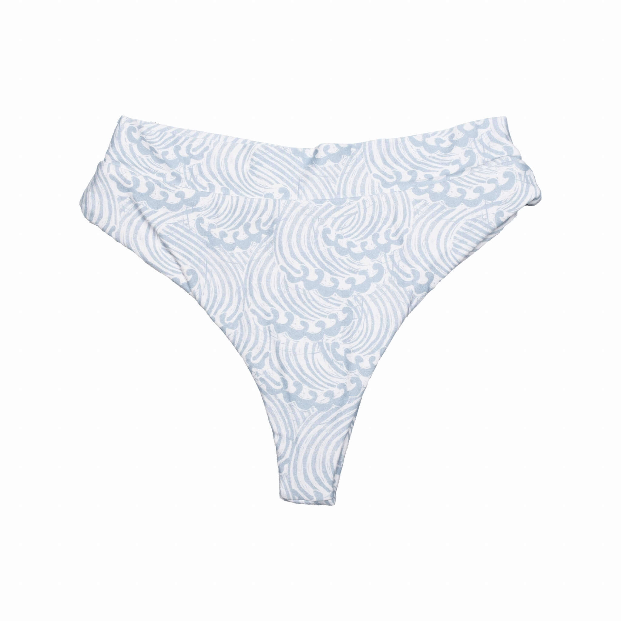 Malta Green Striped Swim | Mid-Waisted Noah Bikini Bottoms Midori Bikinis