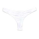 White Kai Bottom | Tiny Scrunch Swim Bottoms Midori Bikinis